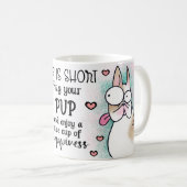 Het leven is kort voor je Boston Terrier-pup Koffiemok (Voorkant rechts)