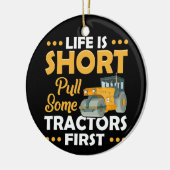 Het leven is kort... wat trekkers eerst keramisch ornament (Links)