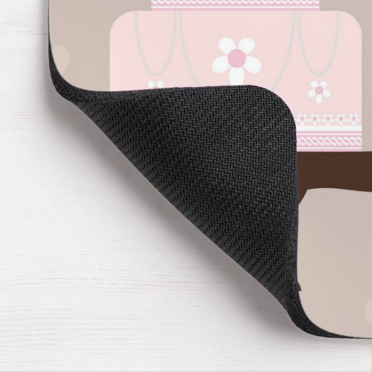 "Het leven is kort, zo eet je de mond." Muismat (Hoek)