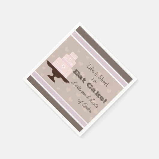 Het leven is kort, zodat je de mond kunt snoeren servet (Hoek)