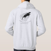 Het leven is kort. Zwemmen met je hond! Black Dog  Hoodie (Achterkant)