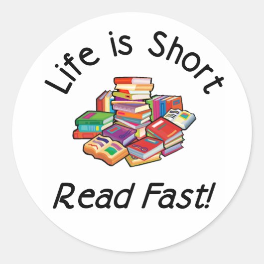 Het leven is Korte Ronde Stickers, 2 grootte Sticker (Voorkant)