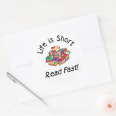 Het leven is Korte Ronde Stickers, 2 grootte Sticker (Envelop)