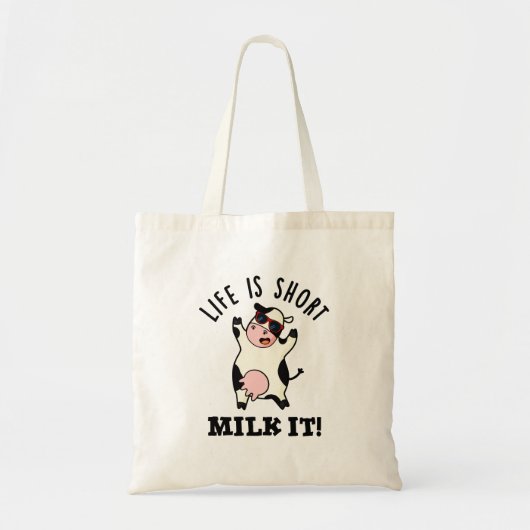 Het leven is korter dan de Koe. Tote Bag (Voorkant)