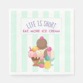 Het leven is korter dan eten meer ijskap servet (Voorkant)