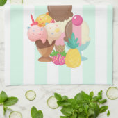 Het leven is korter dan eten meer ijskap theedoek (Gevouwen)