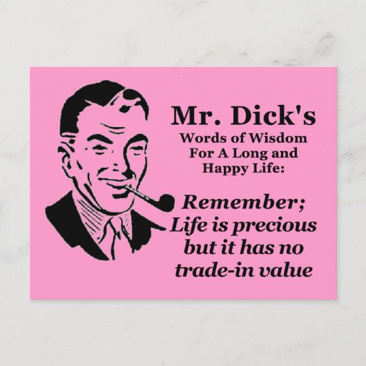 Het leven is kostbaar briefkaart (Voorkant)