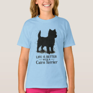 Het leven is leuker met een Cairn Terrier – hond q T-shirt