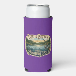 Het leven is leuker met een hengel seltzer blikjeskoeler