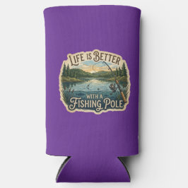 Het leven is leuker met een hengel seltzer blikjeskoeler