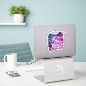 Het leven is leuker met een hengel sticker (Laptop op bureau)