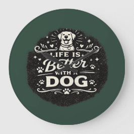 Het leven is leuker met een hond – Schattige honde Grote Klok