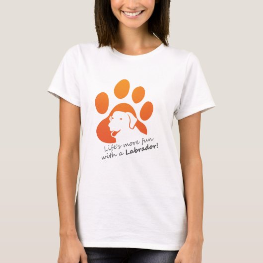 Het leven is leuker met een labrador t-shirt (Voorkant)