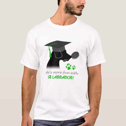 Het leven is leuker met een labrador t-shirt (Voorkant)