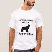 Het leven is leuker met een newfoundland t-shirt (Voorkant)