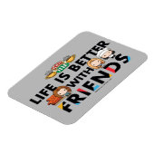 Het leven is leuker met FRIENDS™ Chibi-illustratie Magneet (Linkerzijde)