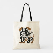 Het leven is leuker met honden tote bag (Achterkant)