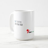 "Het leven is leuker met hondenhaar" Grappige mok  (Voorkant links)