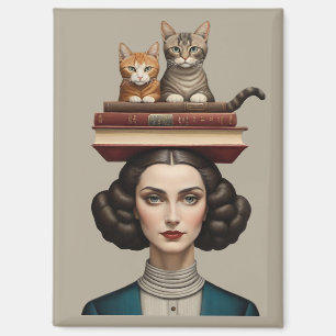 Het Leven Is Leuker Met Katten En Boeken Magneet