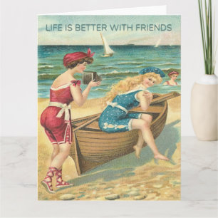 Het leven is leuker met vrienden Groet Kaart