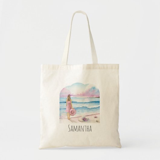 Het leven is leuker op het strand Persoonlijk Tote Bag (Voorkant)