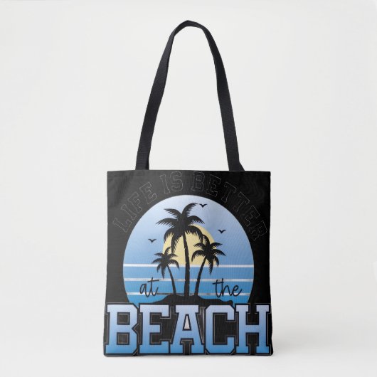 Het Leven is Leuker op het Strand Tote Bag (Voorkant)