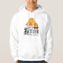 Het leven is leuker rond een kampvuur hoodie