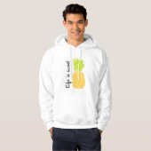 Het leven is lief met ananas hoodie (Voorkant volledig)