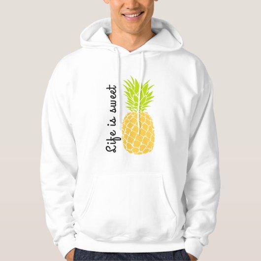 Het leven is lief met ananas hoodie (Voorkant)