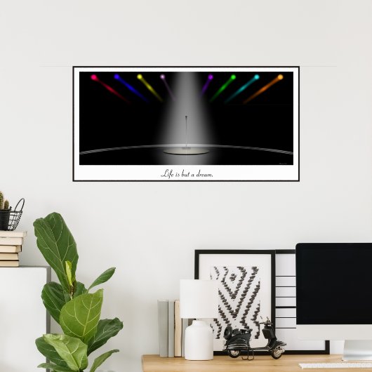 Het leven is maar een droom. poster (Thuiskantoor)
