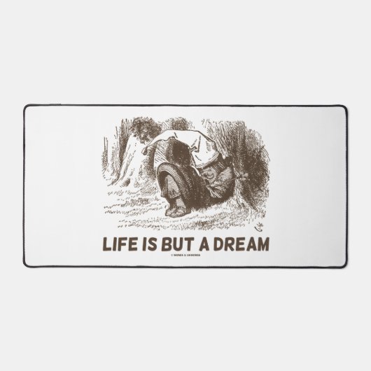 Het leven is maar een droomwonderland dat de rode  bureaumat (Voorkant)