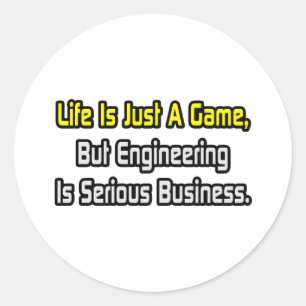Het leven is maar een spel.. Techniek is serieus Ronde Sticker
