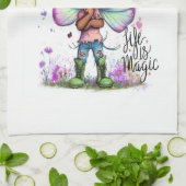 Het leven is magisch Lil' Fairy keukenhanddoeken (Gevouwen)