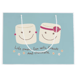 Het leven is meer Fun Marshmallow Friends Gift Bag Groot Cadeauzakje