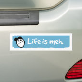 Het leven is meh bumpersticker (Op auto)