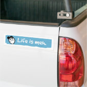 Het leven is meh bumpersticker (Op Truck)