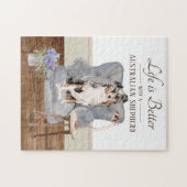 Het leven is met een Australische herder Legpuzzel (Horizontaal)