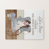 Het leven is met een Cavalier koning Charles Spani Legpuzzel (Horizontaal)