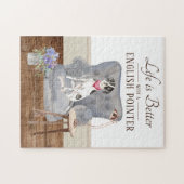 Het leven is met een Engelse aanwijzer Legpuzzel (Horizontaal)