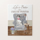 Het leven is met een Engelse aanwijzer Legpuzzel (Verticaal)