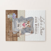 Het leven is met een Jack Russell Legpuzzel (Horizontaal)