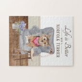 Het leven is met een Norfolk Terrier Jigzaag Puzzl Legpuzzel (Horizontaal)