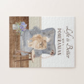 Het leven is met een POMERANSE puzzel Legpuzzel (Horizontaal)