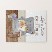 Het leven is met een ruw collie-puzzel legpuzzel (Horizontaal)