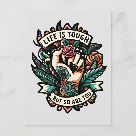 Het leven is moeilijk, dus jij ook. briefkaart (Voorkant)