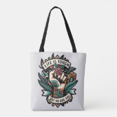 Het leven is moeilijk, dus jij ook. tote bag (Achterkant)
