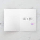 Het leven is moeilijk - Paarse Bokeh Inspirerend Q Kaart (Binnen)