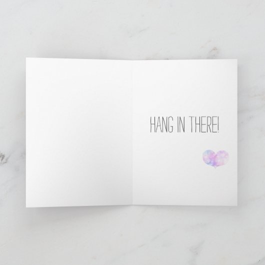 Het leven is moeilijk - Paarse Bokeh Inspirerend Q Kaart (Binnen)