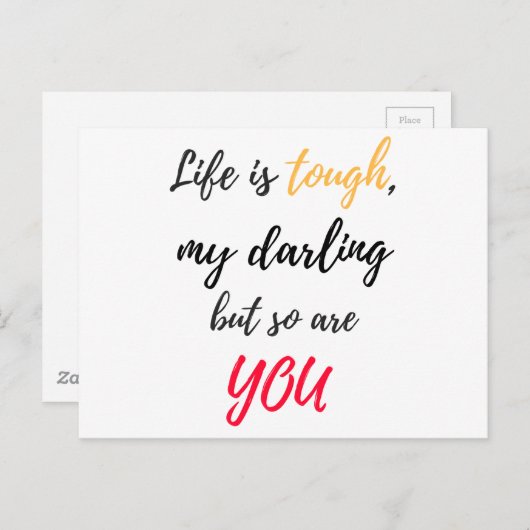 Het leven is moeilijk, schat briefkaart (Voorkant / Achterkant)