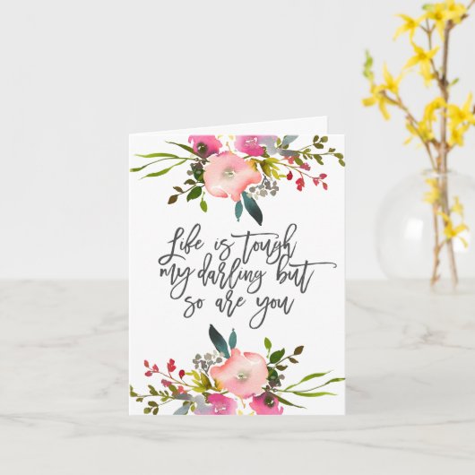 Het leven is moeilijk voor mij, maar jij ook Poste Kaart (Gele Bloem)